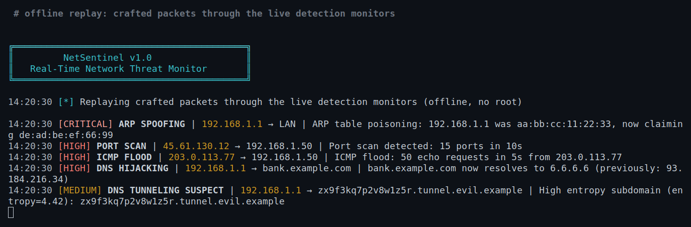 NetSentinel — Real-Time Network IDS
